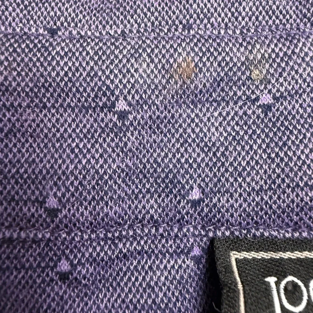 Jos A Bank Traveler Mens XL Purple‎ Geo Print Short Sleeve Polo Shirt